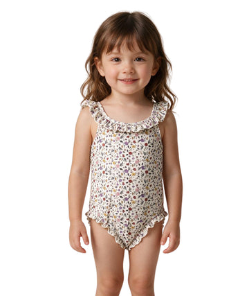 KIABI Kids Girls Floral Designed Swim Suit
