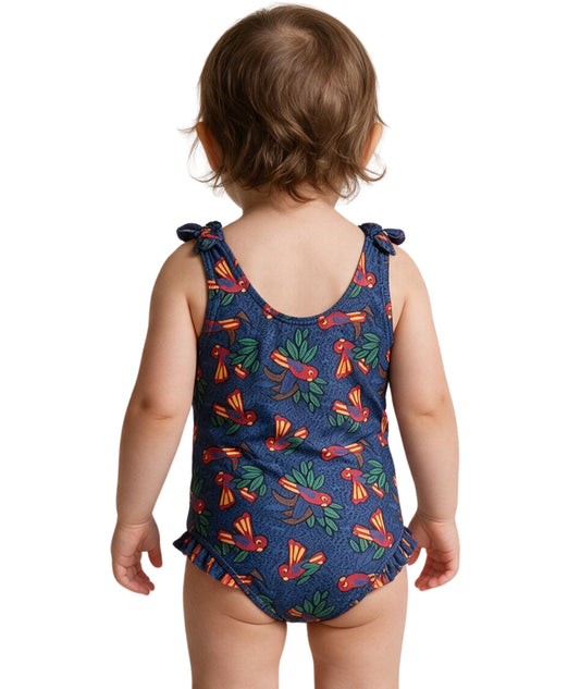 KIABI Baby Girls Birds Print Swim Suit