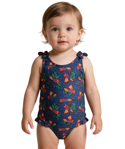 KIABI Baby Girls Birds Print Swim Suit