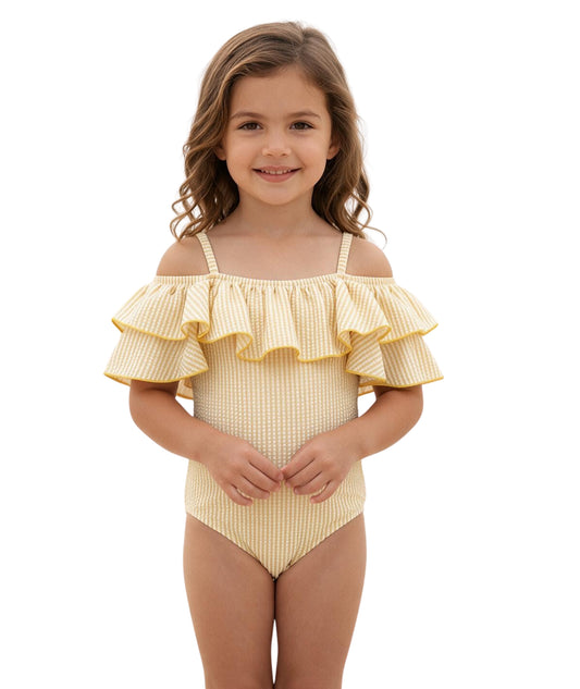 KIABI Kids Girls Stripped Swim Suit