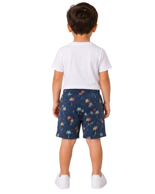 KIABI Boys Colorful Palm Tree Short