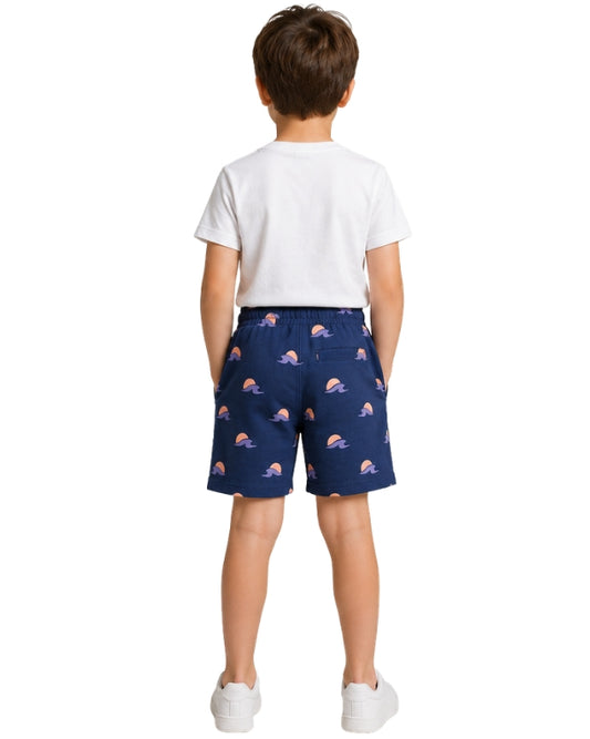 KIABI Boys Allover Sunset & Wave Print Short