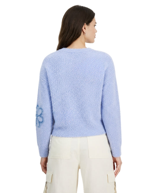 HOOKED Up Women Contrast Flower Detailing Sweater