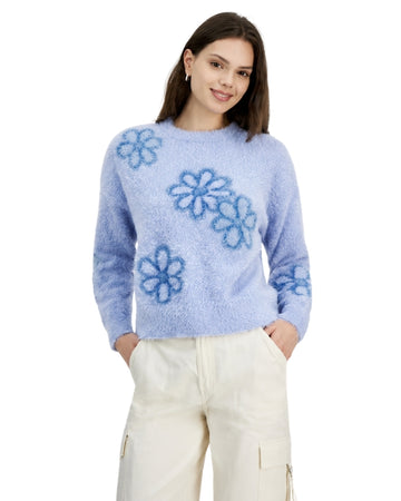HOOKED Up Women Contrast Flower Detailing Sweater