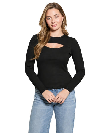 GUESS Women Modern Chest Cutout Detail Top