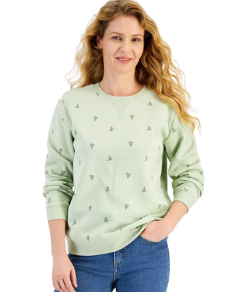 STYLE & CO Women Designed Long Sleeve T-Shirt