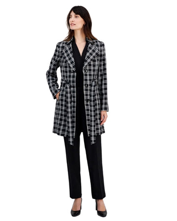 LE SUIT Women Classic Windowpane Check Pattern Jacket