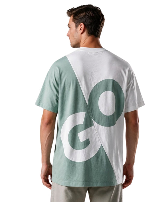 HUGO BOSS Men Eye-Catching Two-Tone Design T-Shirt