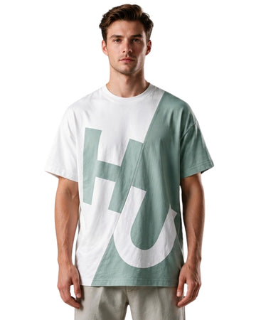 HUGO BOSS Men Eye-Catching Two-Tone Design T-Shirt