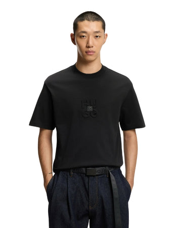 HUGO BOSS Men Raised Embossed-Effect Logo Finish T-Shirt
