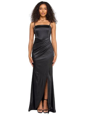 EMERALD SUNDAE Women Sleek Satin Dress