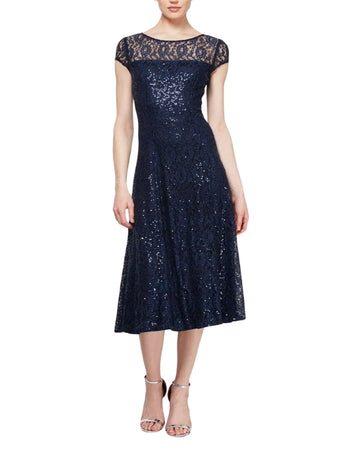 SLNY Women Sequinned  Embellishment Dress