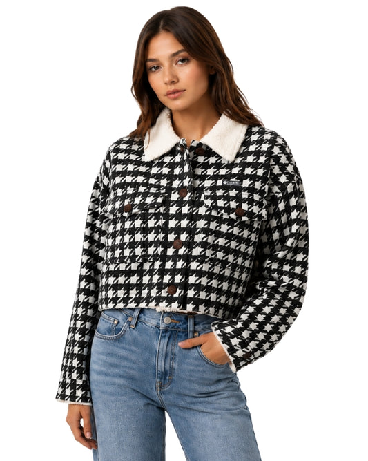 COLUMBIA Women Casual Houndstooth Pattern Jacket