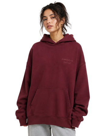 AMERICAN EAGLE Women Tonal Logo At Chest Hoodie