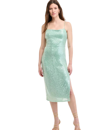 KATIA RAE Women Lace-Up Sequined Midi Dress