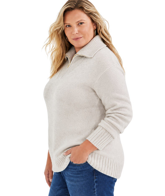 STYLE & CO Women Neck Zip Shirt