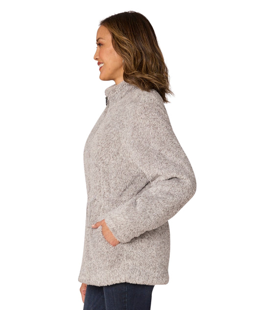 DEMOCRACY Women Stand-Collar Zip-Front Jacket