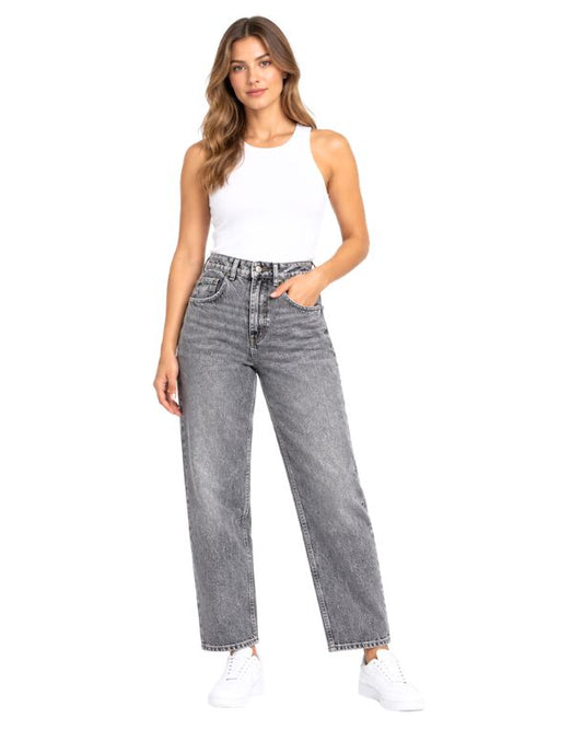 KIABI Women Straight High Waisted Jeans