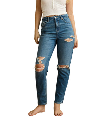 AMERICAN EAGLE Women Curvy Ripped Mom Jeans