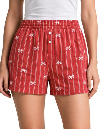 AEIRE Women Allover Bow Pyjama Short