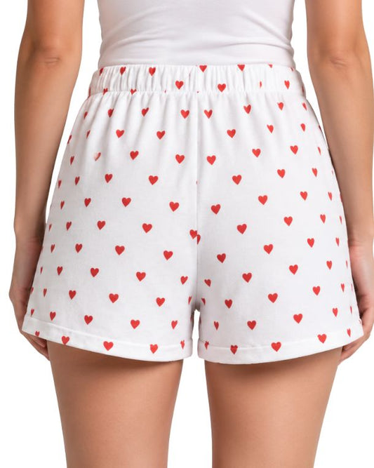 AMERICAN EAGLE Women All Over Heart Print Pyjama Short