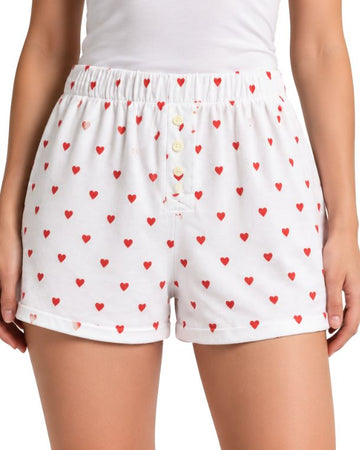 AMERICAN EAGLE Women All Over Heart Print Pyjama Short