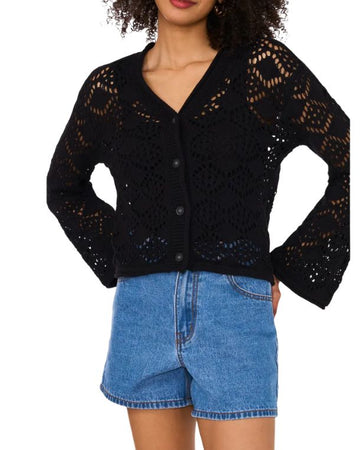 VINCE CAMUTO Women Crochet Knit Cardigan