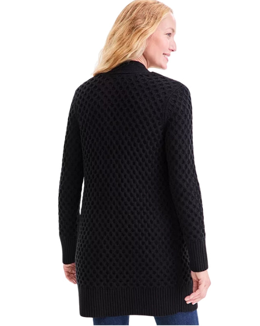 STYLE & CO Women Honeycomb Knit Open Cardigan