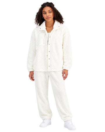 HIPPIE ROSE Women Snowflake Sherpa Jacket