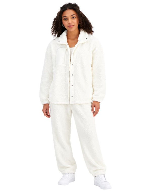 HIPPIE ROSE Women Snowflake Sherpa Jacket