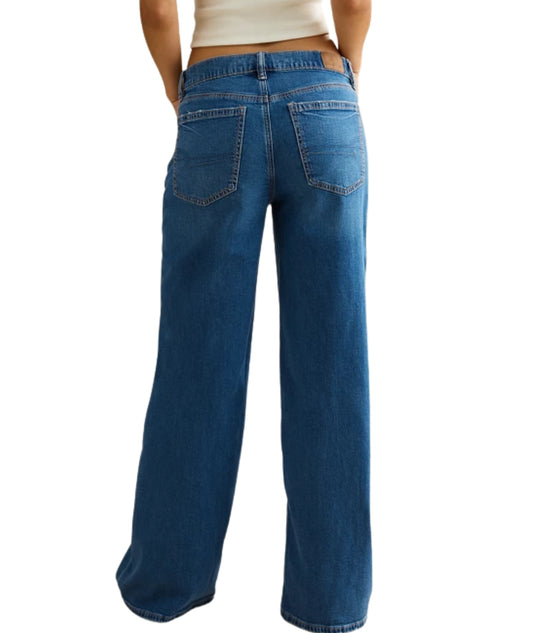 AMERICAN EAGLE Women Low Rise Wide Leg Jeans