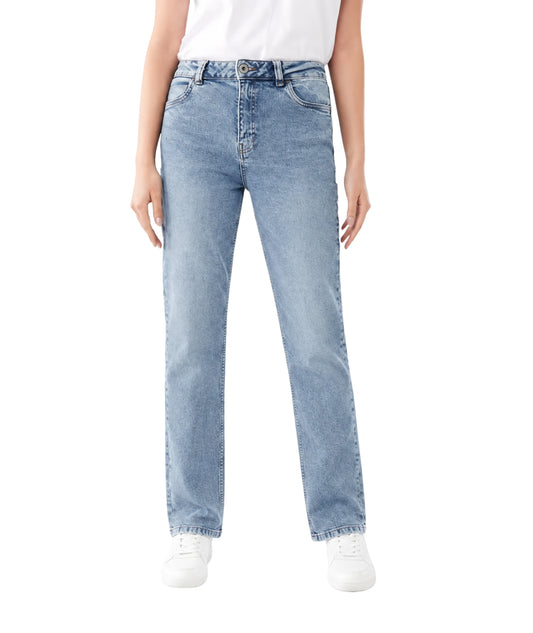ANKO Women High Waist Straight Leg Jeans