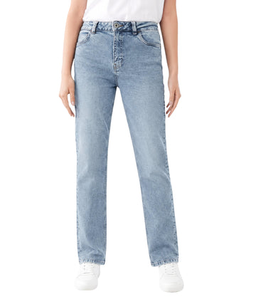 ANKO Women High Rise Straight Leg Jeans