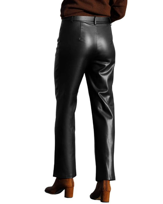 CUPSHE Women Versatile Leather Pant