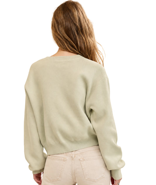 AERIE Women Cropped Crew Sweater