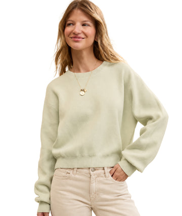 AERIE Women Cropped Crew Sweater