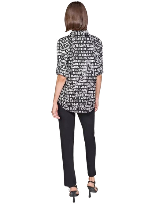 KARL LAGERFELD Women Allover Bold Logo Shirt