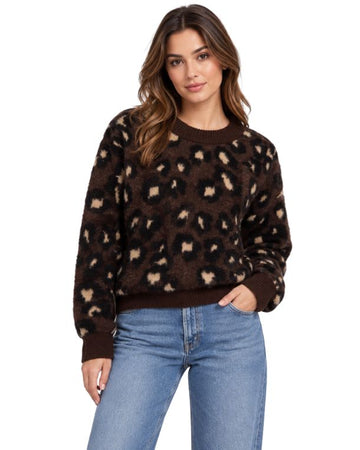 AMERICAN EAGLE Women Leopard Print Pattern T-Shirt