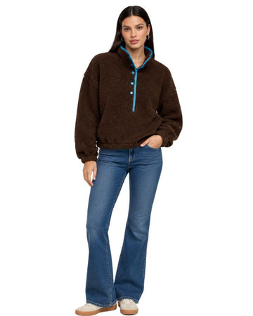 AMERICAN EAGLE Women Sherpa Fleece Texture T-Shirt