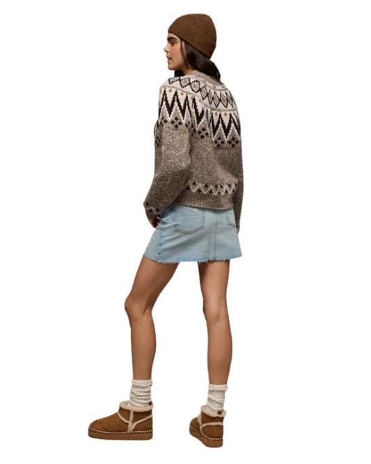 AMERICAN EAGLE Women Nordic Fair Isle Pattern Sweater