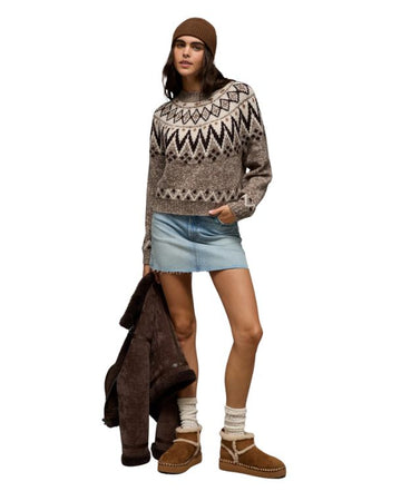 AMERICAN EAGLE Women Nordic Fair Isle Pattern Sweater
