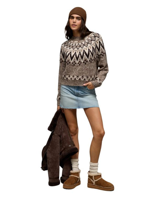 AMERICAN EAGLE Women Nordic Fair Isle Pattern Sweater