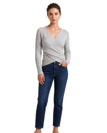 Women Ribbed Knit Sweater