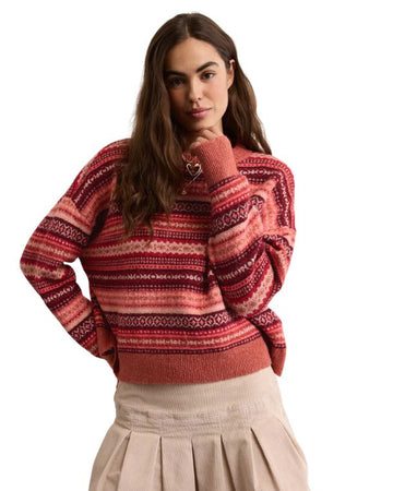 AMERICAN EAGLE Women  Fair Isle Geometric Pattern Sweater