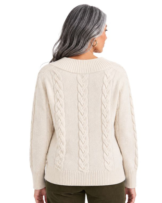 STYLE & CO Women Cable Knit Fabric Sweater