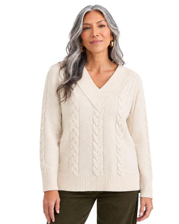 STYLE & CO Women Cable Knit Fabric Sweater