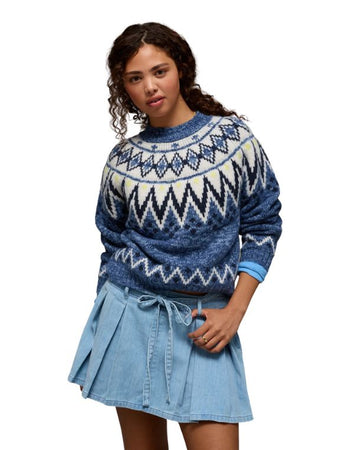AMERICAN EAGLE Women Nordic Inspired Geometric Pattern Sweater