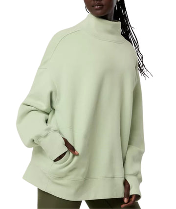 AMERICAN EAGLE Women Cloud Fleece Oversized Mockneck Sweatshirt