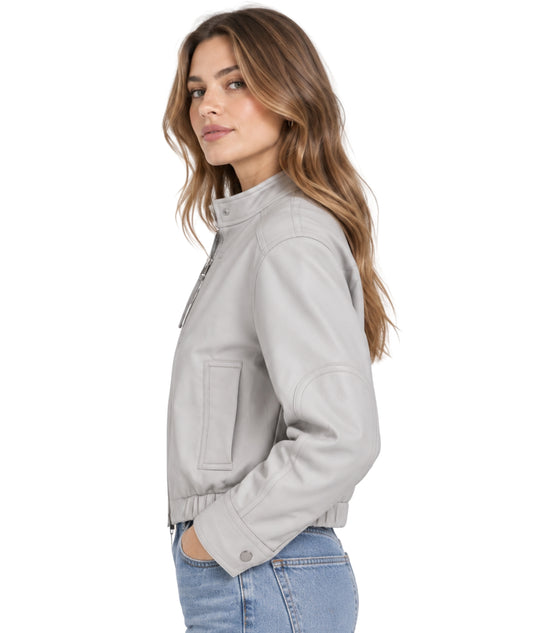 VINCE Women Leather Stylish Jacket