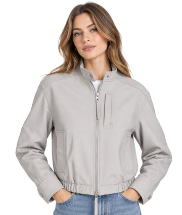 VINCE Women Leather Stylish Jacket